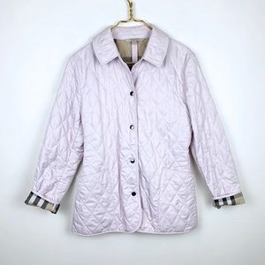 Burberry Light Pink Quilted Puffer Jacket